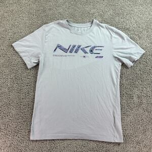 Nike Shirt Mens Small Gray Blue Liquid Metal Indicator Of Quality Short Sleeve